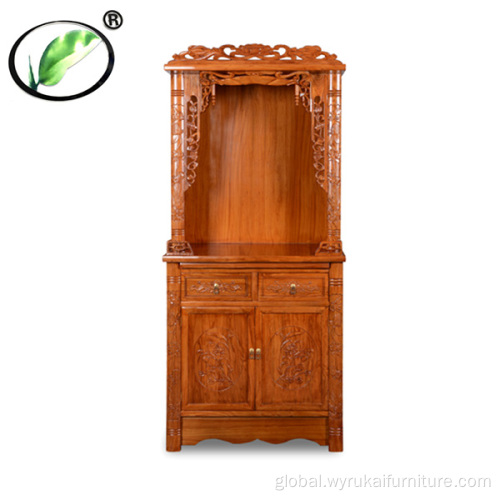 Solid Elm Shrine Household Stand Cabinet with Door Supplier